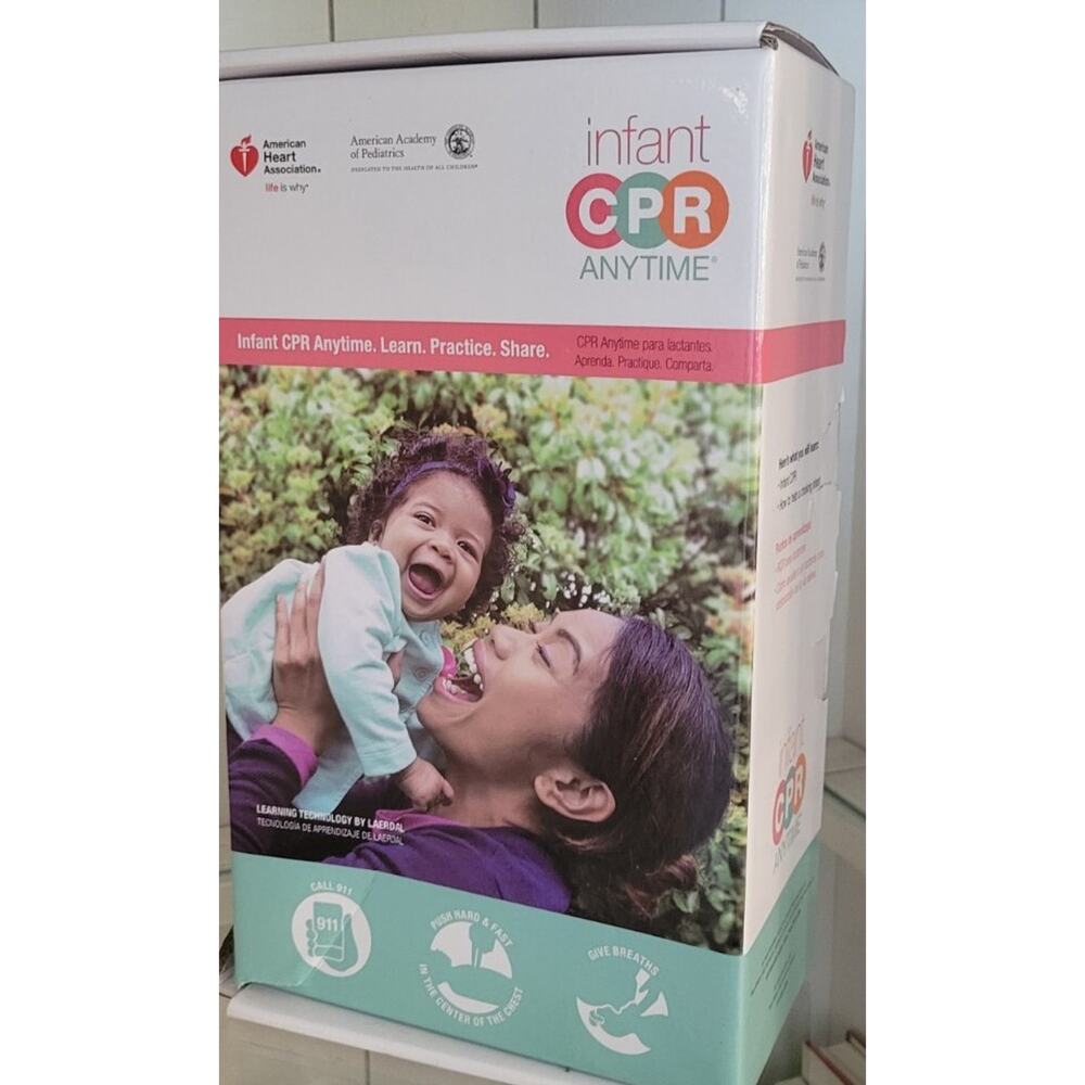 Infant CPR Anytime Kit American Heart Association DVD Training + Baby Manikin
